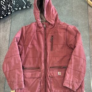 Carhartt, red quilted jacket